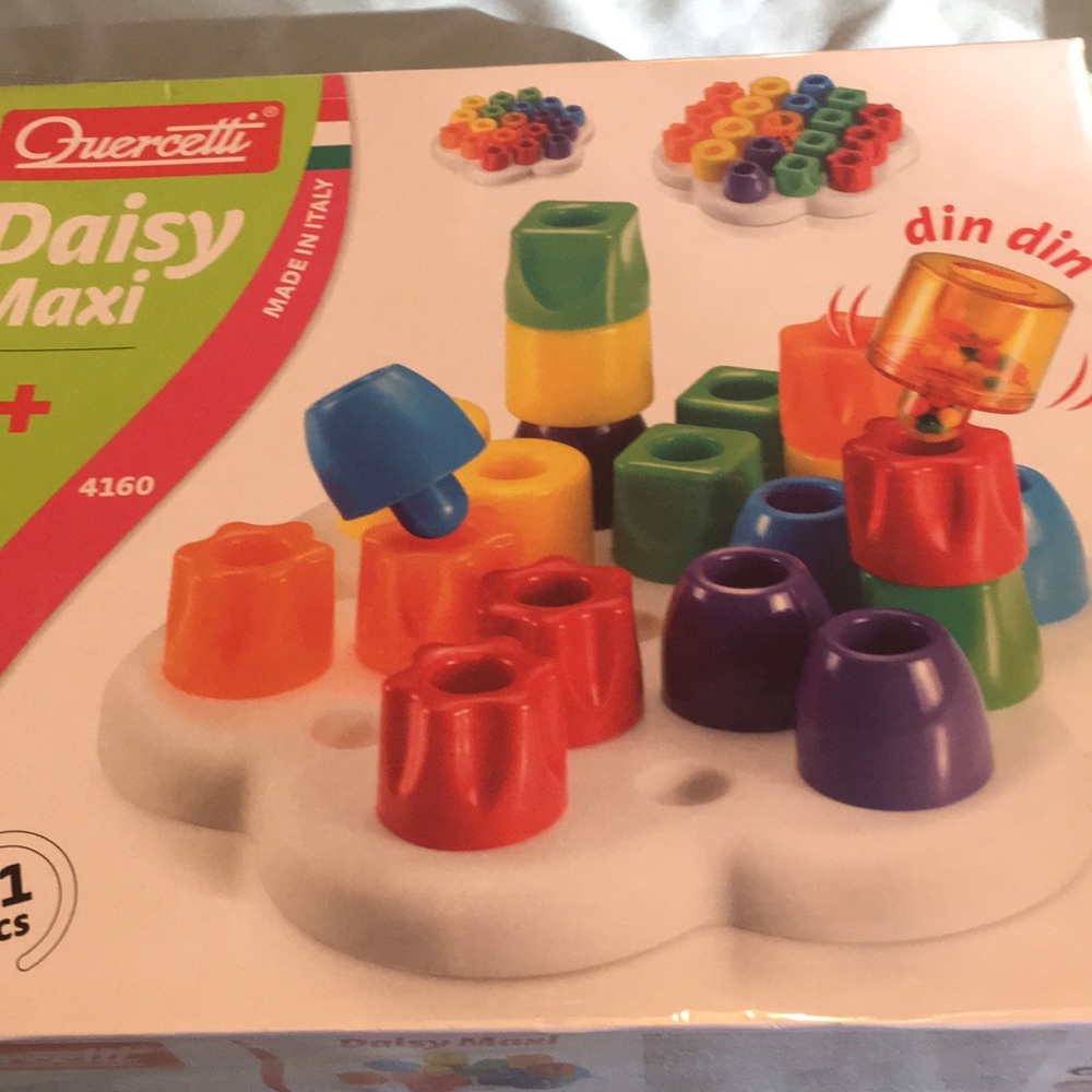 Quercetti Daisy Maxi 21 Pc Stacking Toy MINT COND